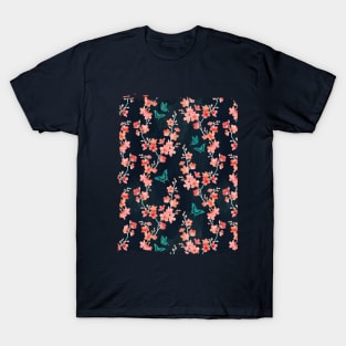 Sakura butterflies bold T-Shirt